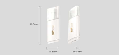 Флеш накопитель 64GB Silicon Power Blaze - B06 White